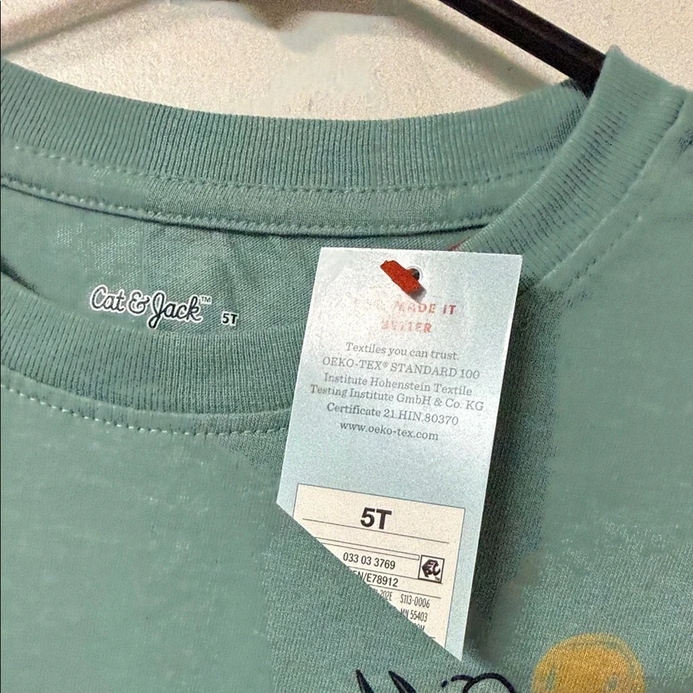 Cat & Jack Green Dino Long Sleeve Shirt